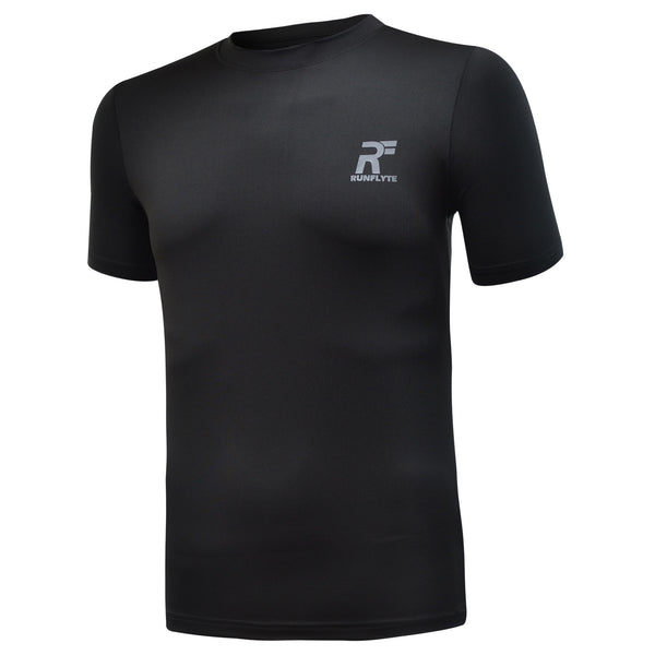 RunFlyte Men's Basics Short Sleeve Athletic Moisture Wicking T-Shirt - RunFlyte